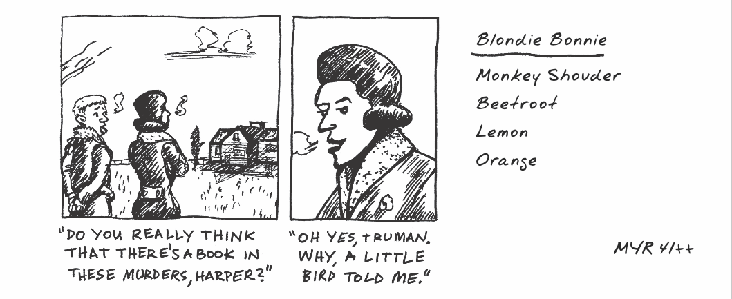 The cocktail menu at Jack Rose